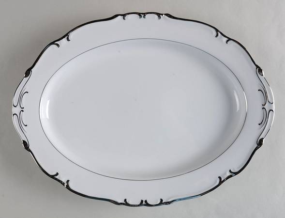 Silver Sharon 14" Oval Serving Platter