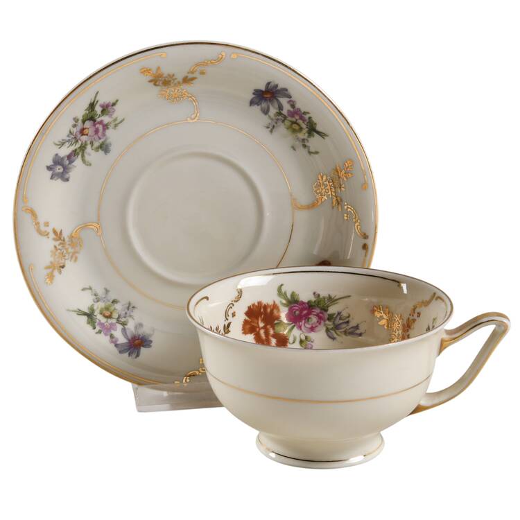Avon Footed Cup & Saucer Set