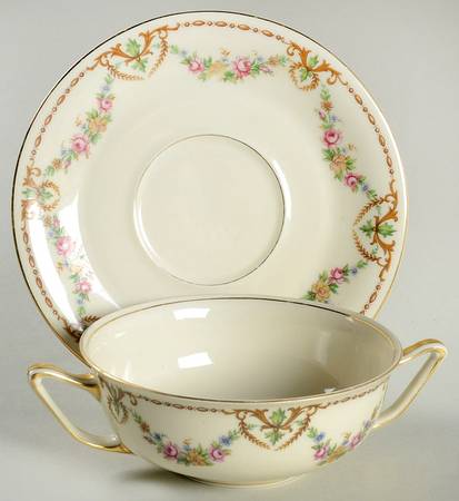 CHU3 Flat Cream Soup Bowl & Saucer Set