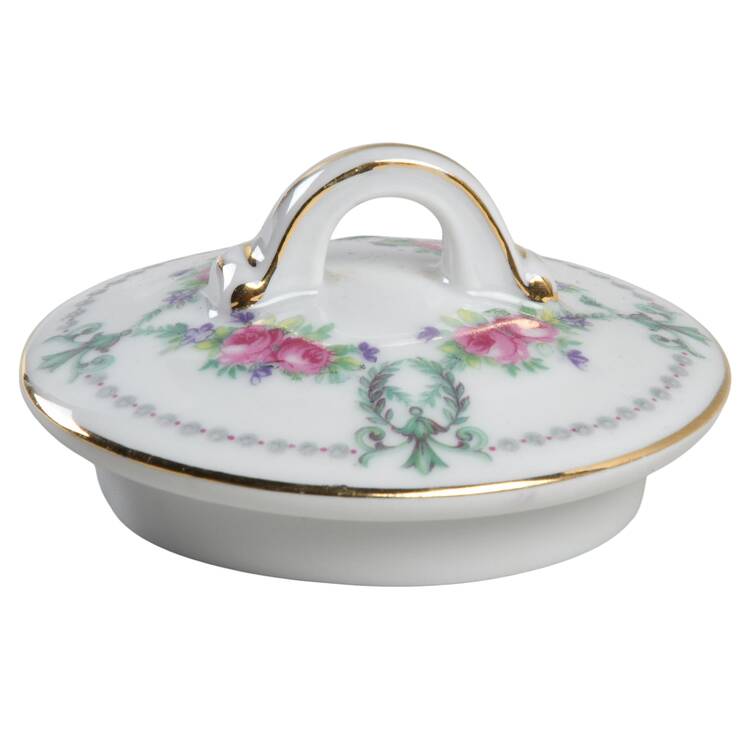 Rose Garland Lid for Sugar Bowl