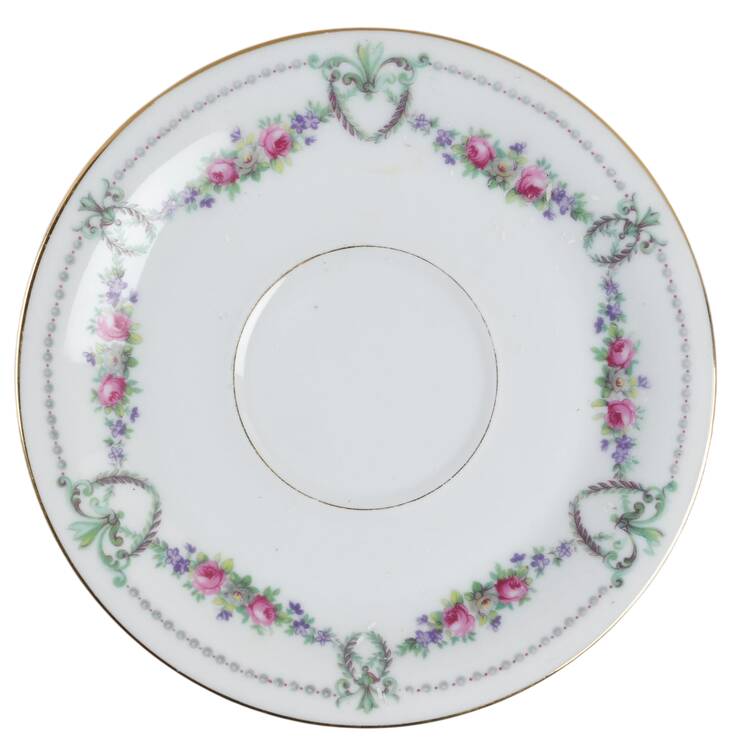 Rose Garland Saucer for Cream Soup Bowl
