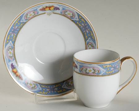 Clementine Flat Demitasse Cup & Saucer Set