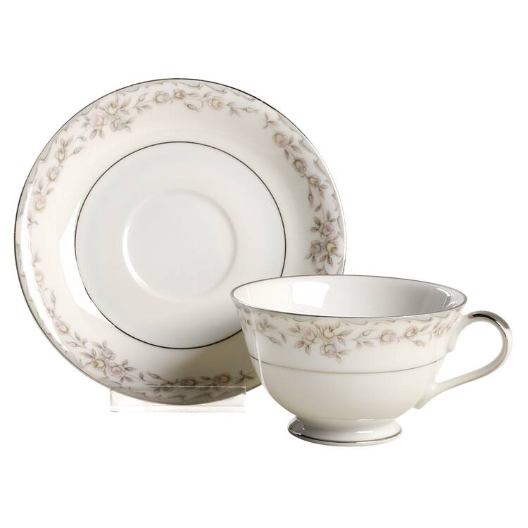 Footed Cup & Saucer Set