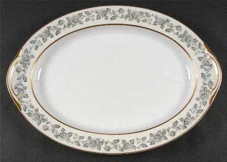 Minuit Rose 17" Oval Serving Platter