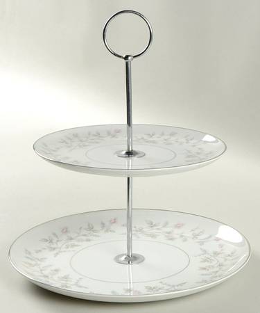 Sybil 2 Tiered Serving Tray (Dinner & Salad Plate)