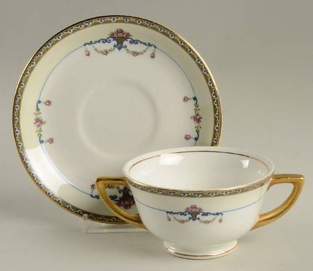 Tokio Footed Bouillon Cup & Saucer