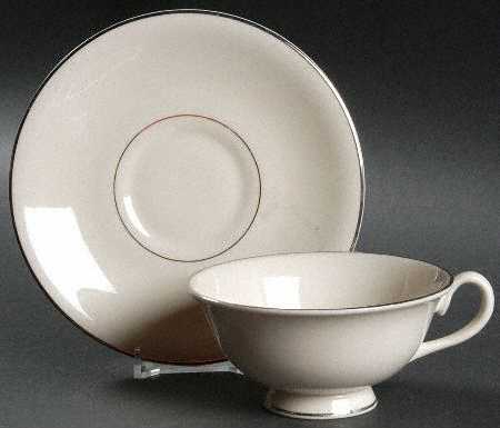 Encore Footed Cup & Saucer Set by Carillon