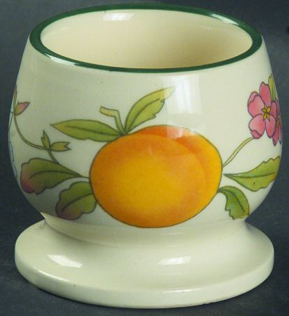 Peaches & Cream (Green Trim) Single Egg Cup