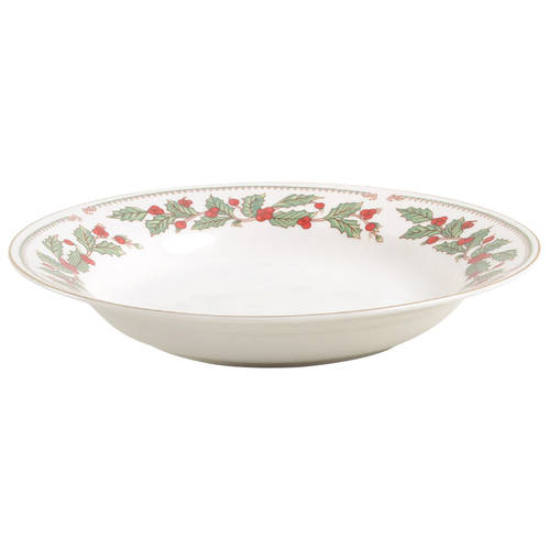 Ivory Holly (China) Large Rim Soup Bowl