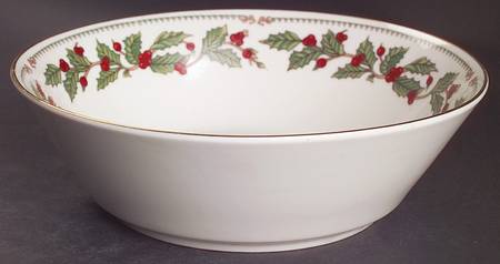 Ivory Holly (China) 9" Round Vegetable Bowl