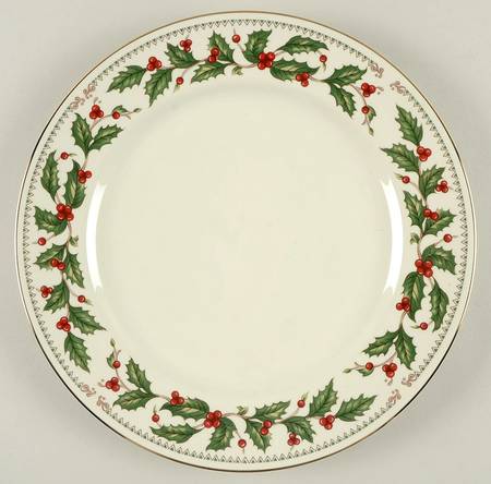 Ivory Holly (China) Dinner Plate