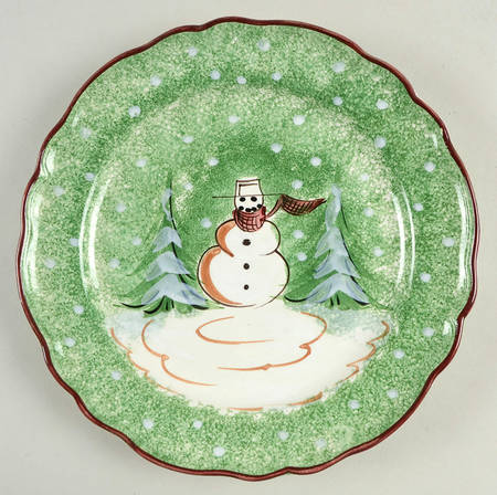 Log Cabin Christmas Dinner Plate