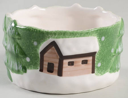 Log Cabin Christmas Dip Bowl (for Dip and Spreader)