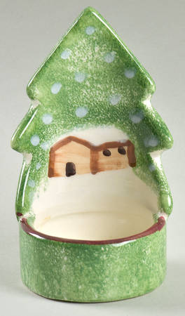 Log Cabin Christmas Votive Candleholder