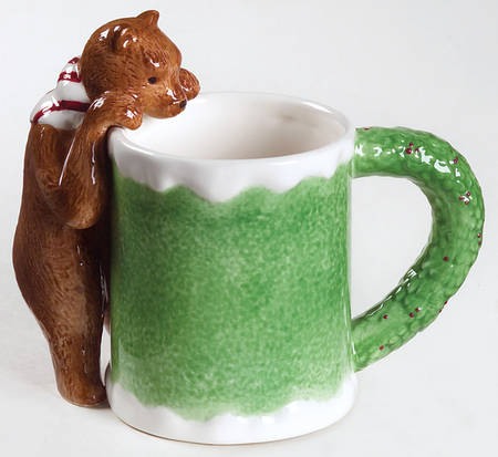 Log Cabin Christmas Accent Mug