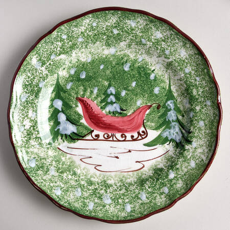 Log Cabin Christmas Salad Plate
