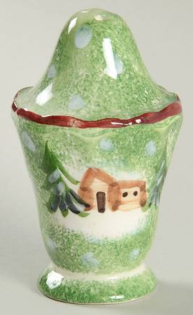 Log Cabin Christmas Salt Shaker