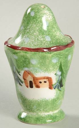 Log Cabin Christmas Pepper Shaker
