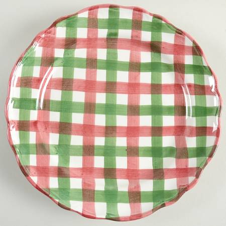 Log Cabin Christmas Dinner Plate