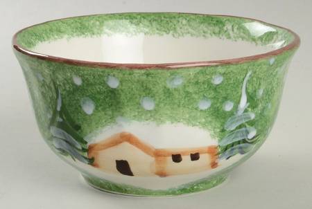 Log Cabin Christmas Soup/Cereal Bowl