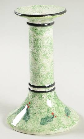 Log Cabin Christmas 6" Candlestick