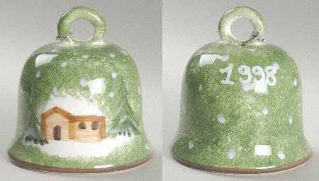 Log Cabin Christmas Bell