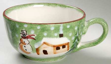 Log Cabin Christmas Breakfast Cup