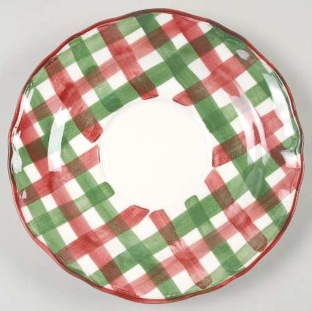 Log Cabin Christmas Saucer for Breakfast Cup
