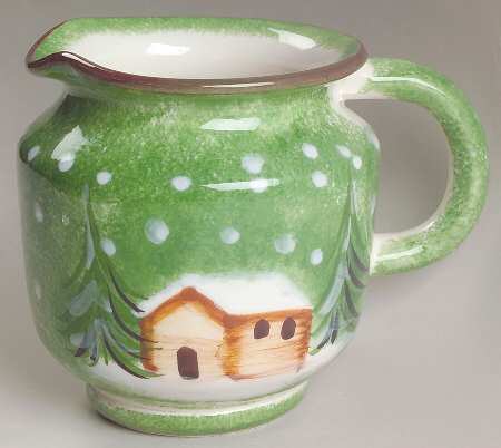 Log Cabin Christmas Creamer
