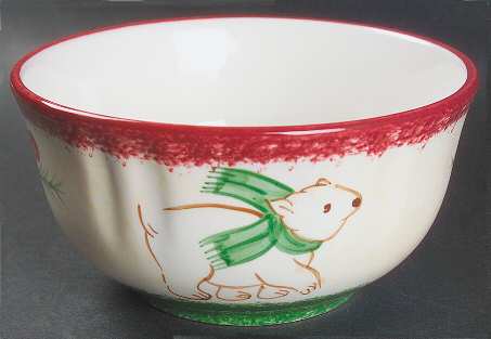 Log Cabin Christmas Accent Soup/Cereal Bowl