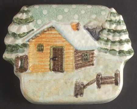 Log Cabin Christmas Plaque Wall