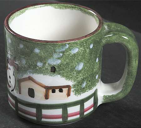 Log Cabin Christmas Mug