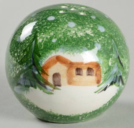 Log Cabin Christmas Pepper Shaker