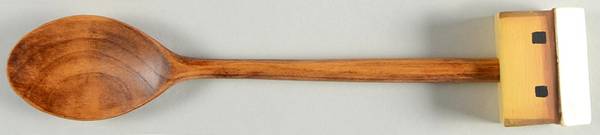 Log Cabin Christmas Solid Wood Salad Serving Spoon