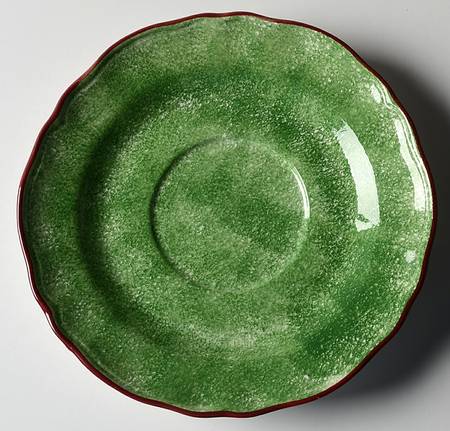 Log Cabin Christmas Saucer for Breakfast Cup
