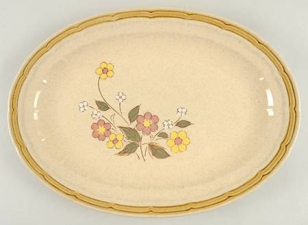 Floral Garden 16" Oval Serving Platter