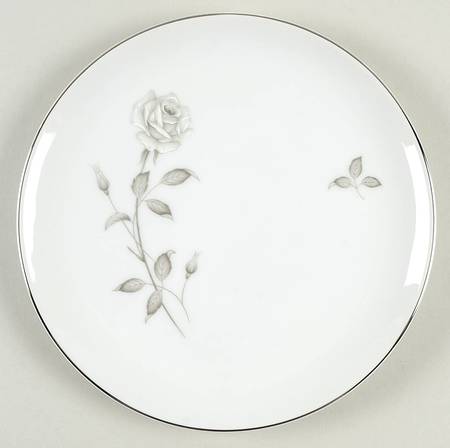 Silver Rose Salad Plate by Creative Manor