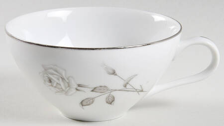 Silver Rose Flat Cup by Creative Manor