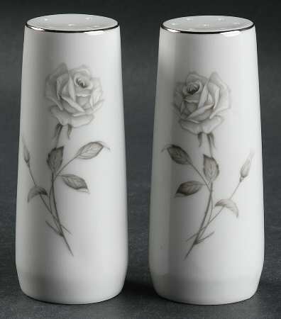 Silver Rose Salt & Pepper Set by Creative Manor
