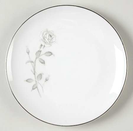 Silver Rose Bread & Butter Plate by Creative Manor