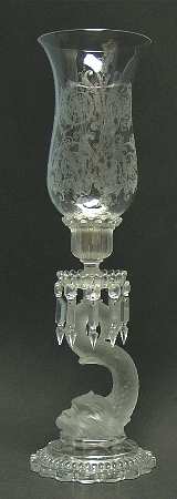 Dauphin 13" Candlestick with Globe, Bobeche, 10 prisms & Candle Cup