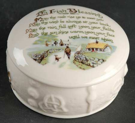 Trinket Boxes Irish Blessing Trinket Box & Lid