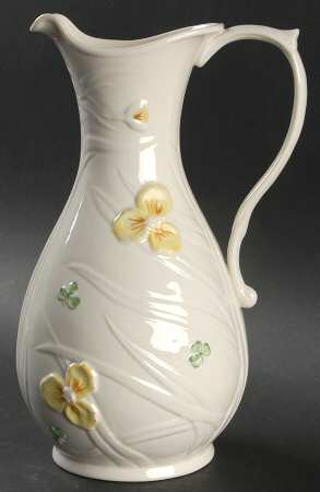 Limited Edition Giftware Iris & Shamrock Pitcher