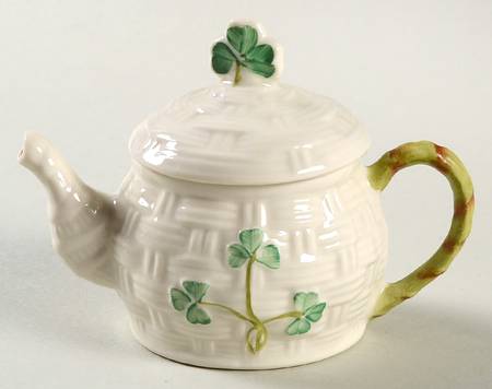 Shamrock Miniature Teapot & Lid