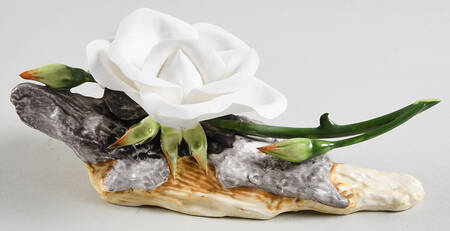 Flower Sculptures Rainbow Rose White - No Box