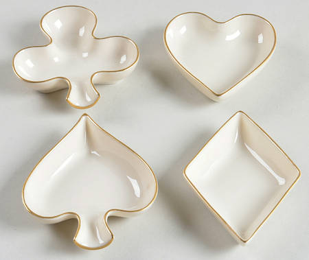 Olympia Gold Bridge Set (4 Ashtrays)
