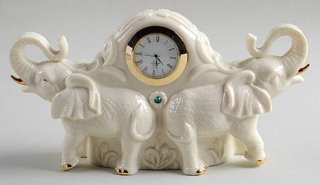 Jeweled Elephant Clock
