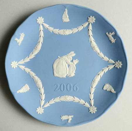Peter Rabbit on Lavender Jasperware Clock Plate