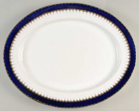 6143 Cobalt Blue 18" Oval Serving Platter