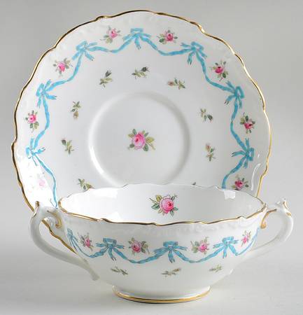 9457 Footed Cream Soup Bowl & Saucer Set